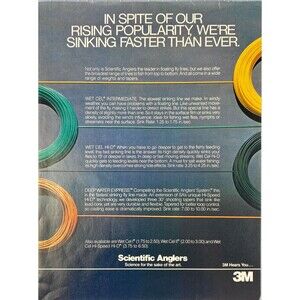 Scientific Anglers "Science for the Sake of the Art" Sinking Lines Print Ad 1981